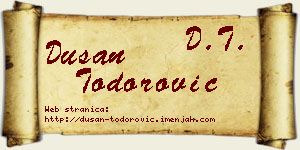 Dušan Todorović vizit kartica